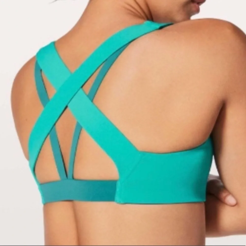 NWOT 🍋 Lululemon Aqua Sweat Times Bra Size 4